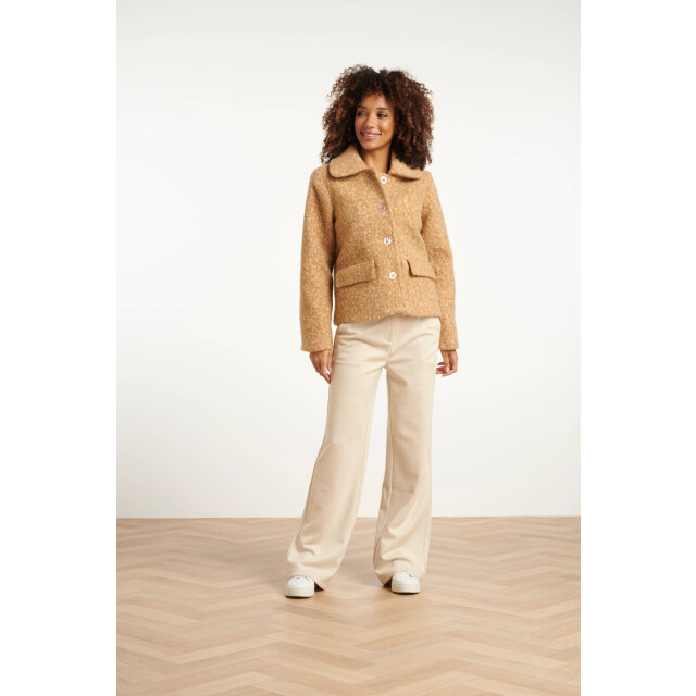 Smashed Lemon Bouclé jas met kraag | 25552-735-4XL large