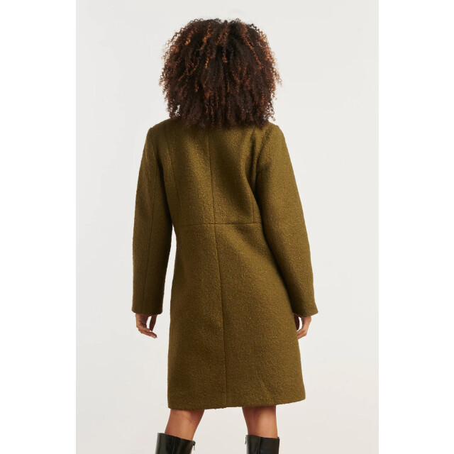 Smashed Lemon Bouclé jas met parelmoerknopen | 25554-550-XS large