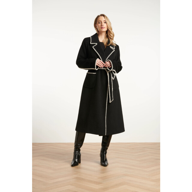 Smashed Lemon Lange jas met contraststiksel | 25547-999-4XL large