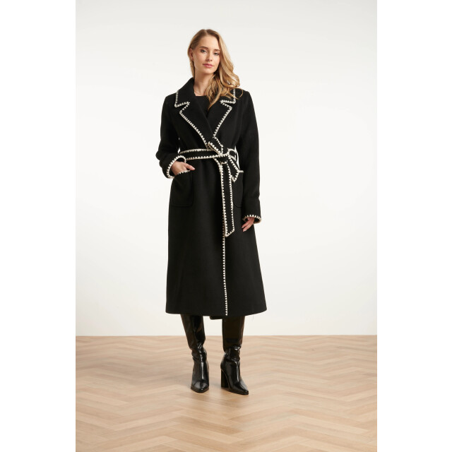 Smashed Lemon Lange jas met contraststiksel | 25547-999-4XL large