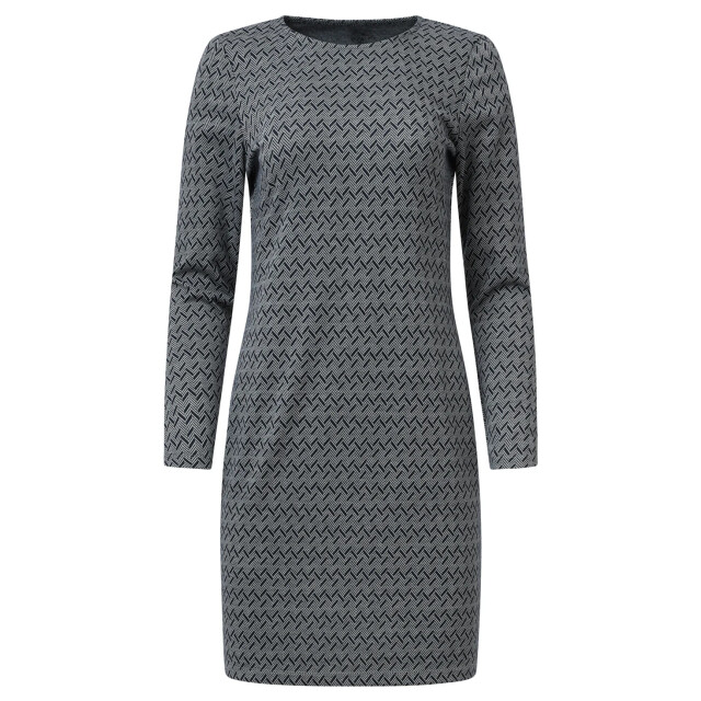 Smashed Lemon Navy en witte geometrische jurk | 25641-009-XXL large