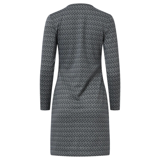 Smashed Lemon Navy en witte geometrische jurk | 25641-009-XXL large