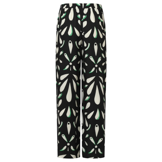 Smashed Lemon Ornament geprint broek in zwart off white en groen details | 25595-999-998 large