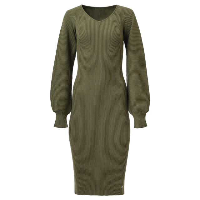 Smashed Lemon Dameslurex gebreide midi jurk | 25520-550-XS large
