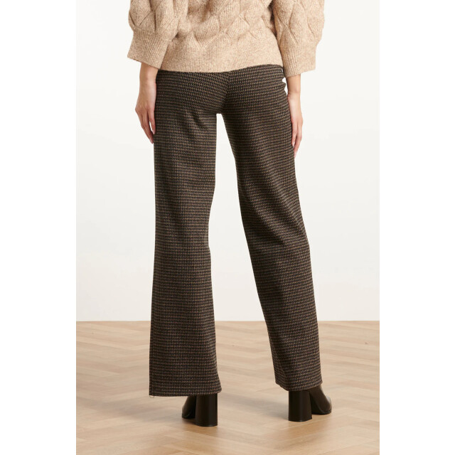 Smashed Lemon Zwart en zand houndstooth broek | 25639-999-720 large