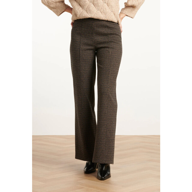 Smashed Lemon Zwart en zand houndstooth broek | 25639-999-720 large