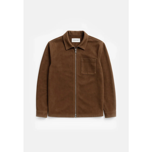 Ciszere Neo vegan suede overshirt 2.0 30038-064-04 mocha brown 30038-064-04 large