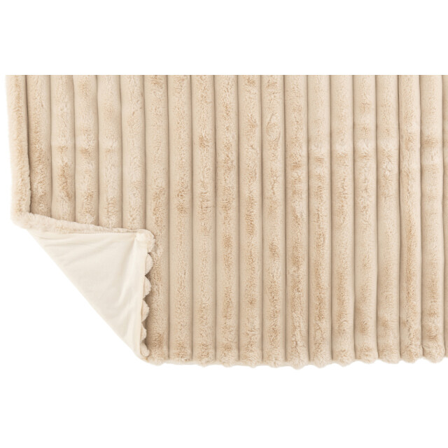 J-Line Plaid large corduroy polyester beige 46595 large