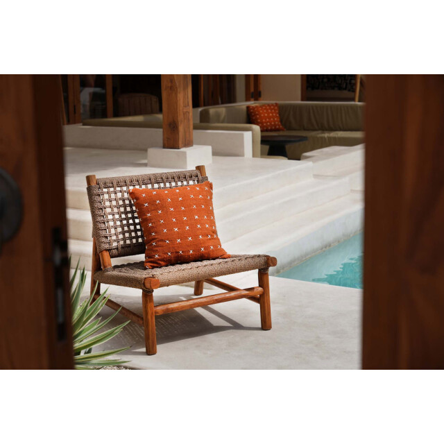 Bazar Bizar The zillion kiss cushion cover terracotta white BARI012TW-50x50 large