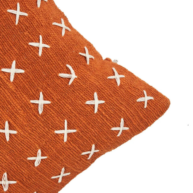 Bazar Bizar The zillion kiss cushion cover terracotta white BARI012TW-50x50 large