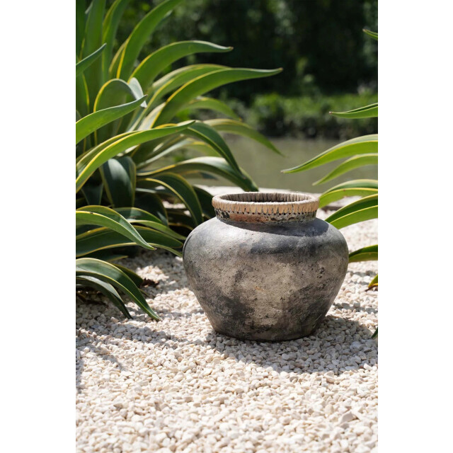 Bazar Bizar The styly vase antique grey l JABR041AG-L large