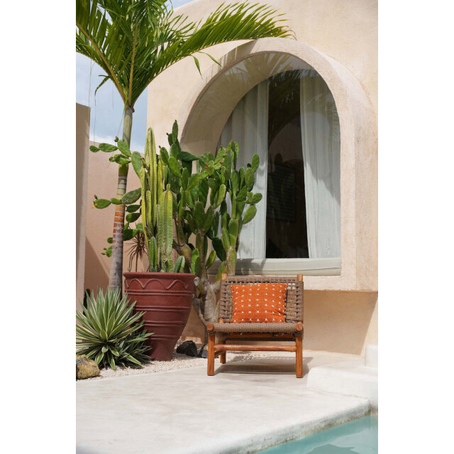 Bazar Bizar The zillion kiss cushion cover terracotta white BARI012TW-50x50 large