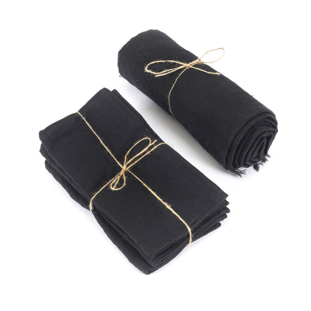 Bazar Bizar The linen tablecloth black 150x250 INMAX002B-150x250 large
