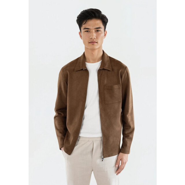 Ciszere Neo vegan suede overshirt 2.0 30038-064-04 mocha brown 30038-064-04 large