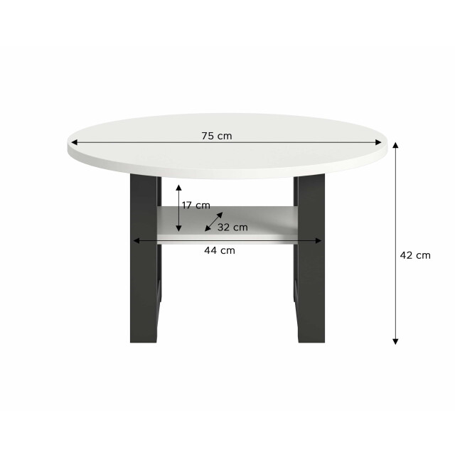 Furnilux Seattle salontafel rond wit nb nb 3252310 large