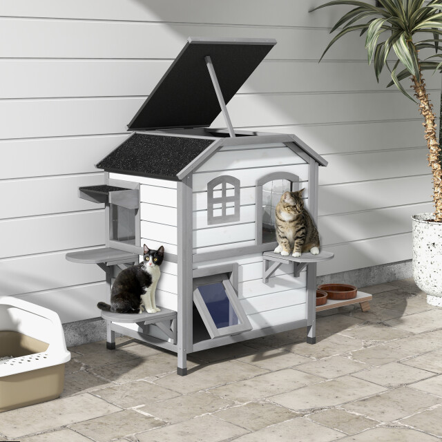 4goodz Kattenhuis 2 laags 78x55x91 cm - 3252709 large