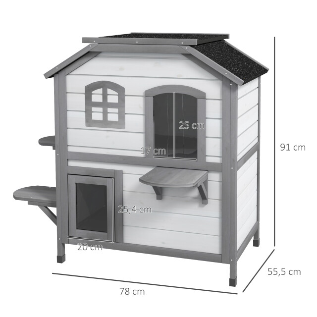 4goodz Kattenhuis 2 laags 78x55x91 cm - 3252709 large