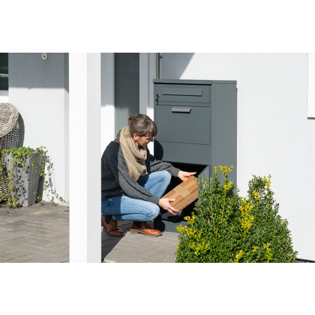 Westmann Pakketbrievenbus met los postvak staande pakketbox antraciet 3249696 large