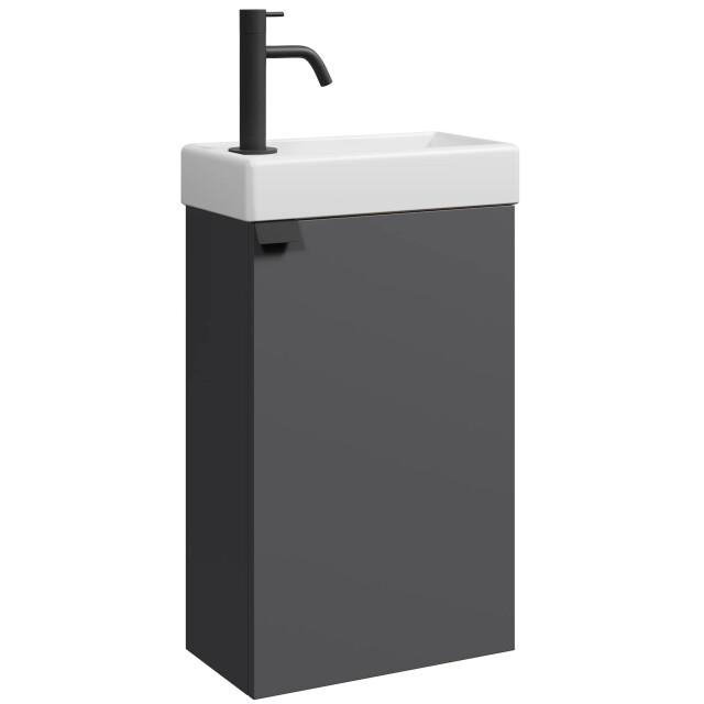 Badplaats Toiletmeubel apollo 40 x 22 cm antraciet fonteinmeubel met 3180982 large