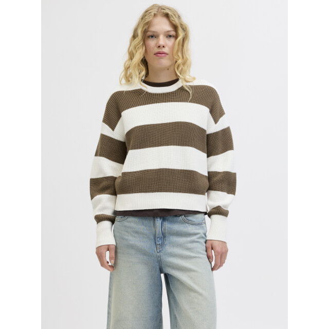 Jack & Jones Jxmila twist stripe crew neck knit 12213517 large