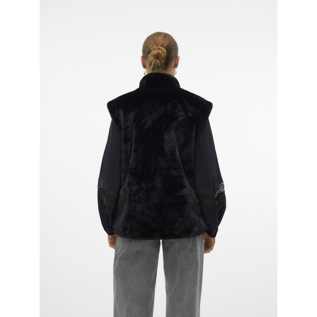 Vero Moda Vmsonjapoppy faux fur waistcoat ga 10310131 large