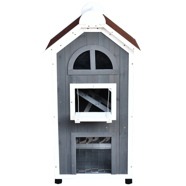 4goodz Kattenvilla 2 verdiepingen 59x55x109 cm - 3252701 large