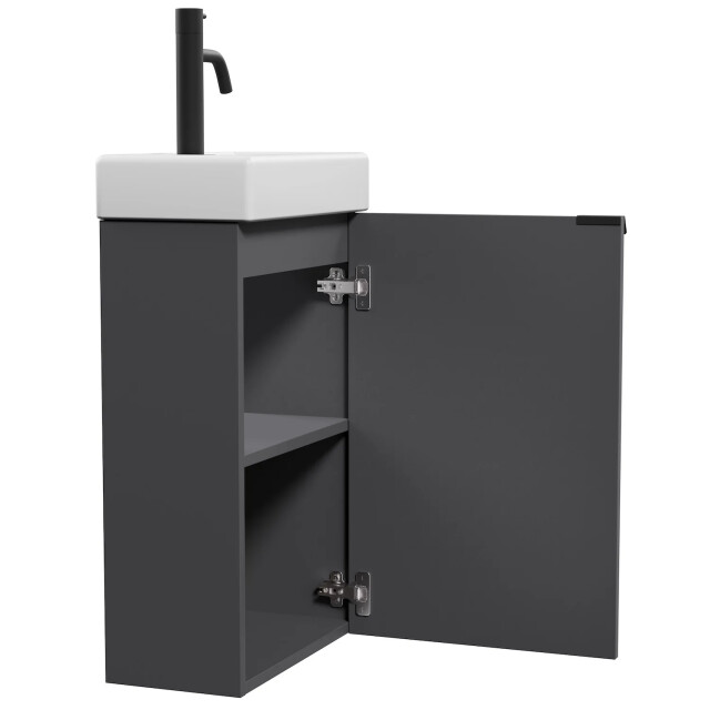 Badplaats Toiletmeubel apollo 40 x 22 cm antraciet fonteinmeubel met 3180982 large