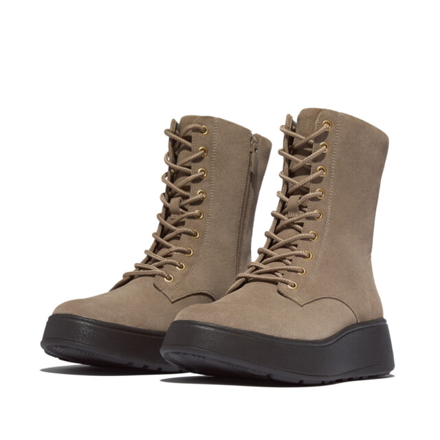 FitFlop F-mode suede lace-up flatform ankle boots E1U large