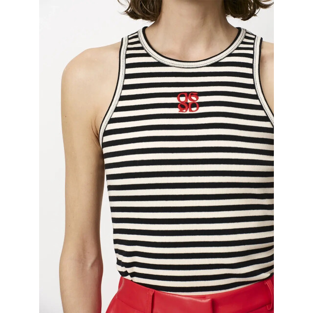 Dante 6 D6 monogram stripe tanktop D6 Monogram Stripe Tanktop/9950 Black Cream large