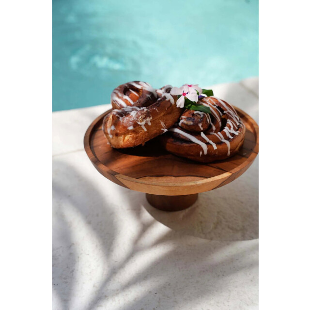 Bazar Bizar The teak root cake dish m BASU400-M large