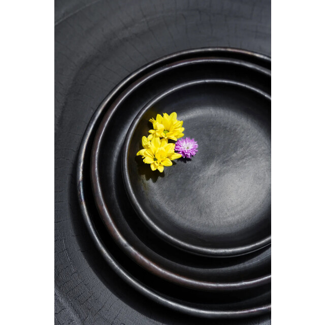 Bazar Bizar The burned classic plate black l JAES009B-L large