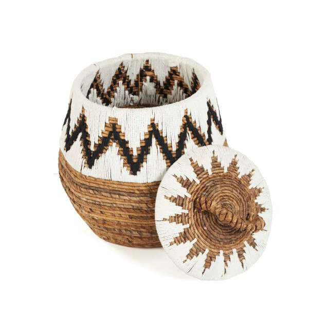 Bazar Bizar The little bay beach basket natural white m BAVE030NW-M large