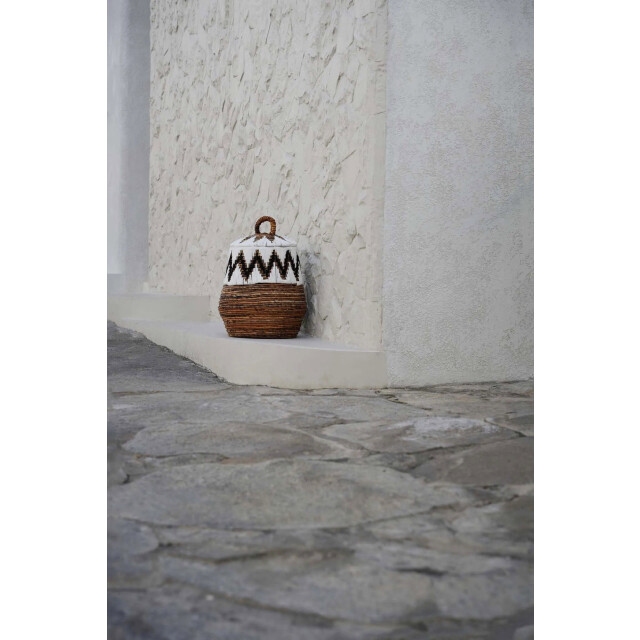 Bazar Bizar The little bay beach basket natural white s BAVE030NW-S large