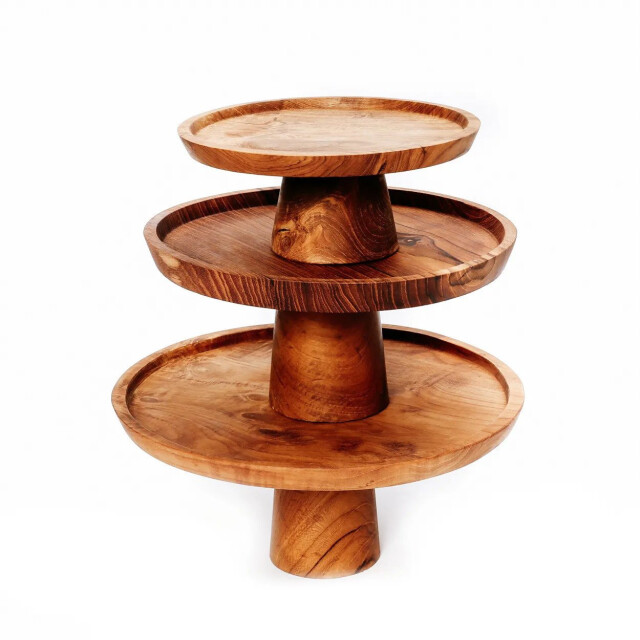 Bazar Bizar The teak root cake dish l BASU400-L large