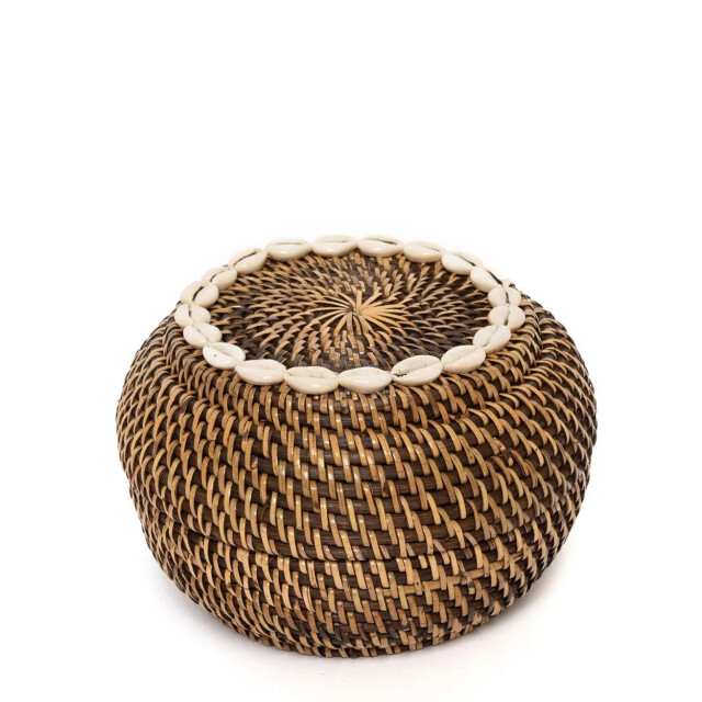 Bazar Bizar The colonial peek-a-boo basket natural brown s BAGE014NBr-S large