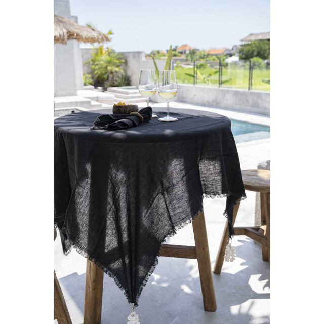 Bazar Bizar The linen tablecloth black 150x200 INMAX002B-150x200 large