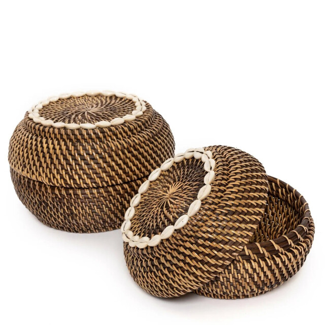 Bazar Bizar The colonial peek-a-boo basket natural brown s BAGE014NBr-S large
