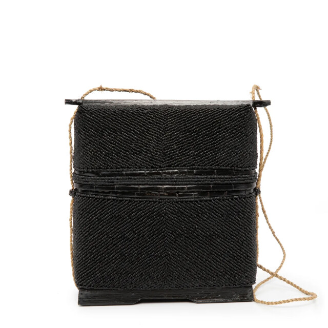 Bazar Bizar The beaded treasure box black BAEX013B large