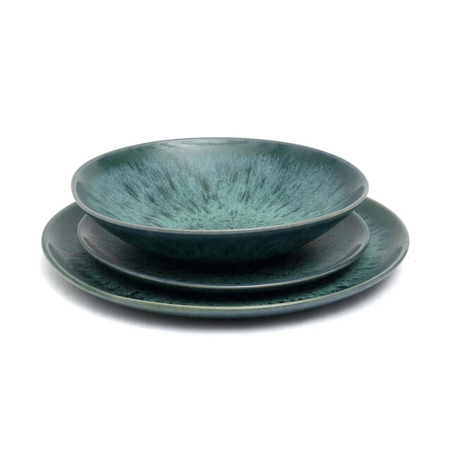 Bazar Bizar The aqua pasta plate set of 4 POCE083Bl-SET4 large