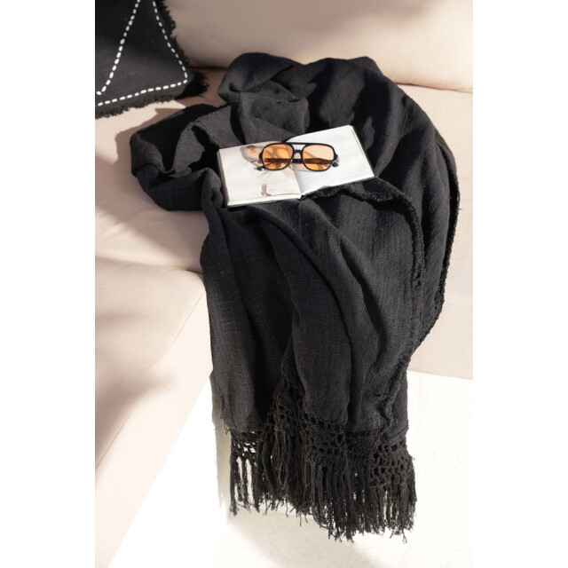 Bazar Bizar The gypsy bed throw black BARI014B large