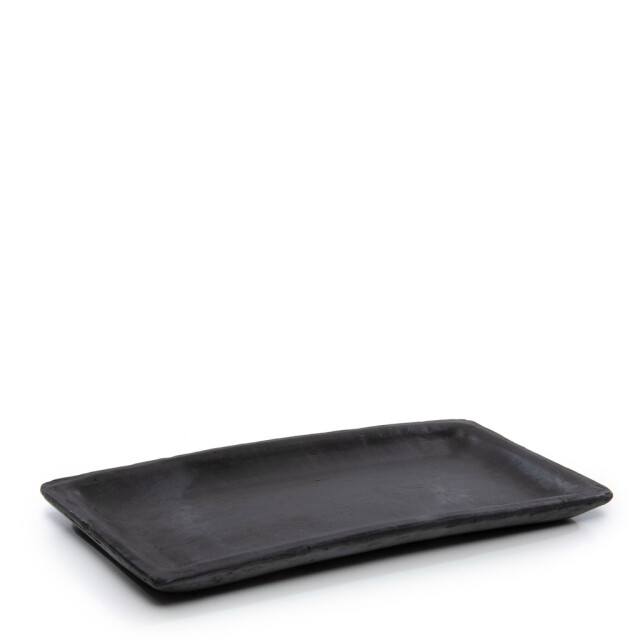 Bazar Bizar The burned sushi plate black m JAES025B-M large