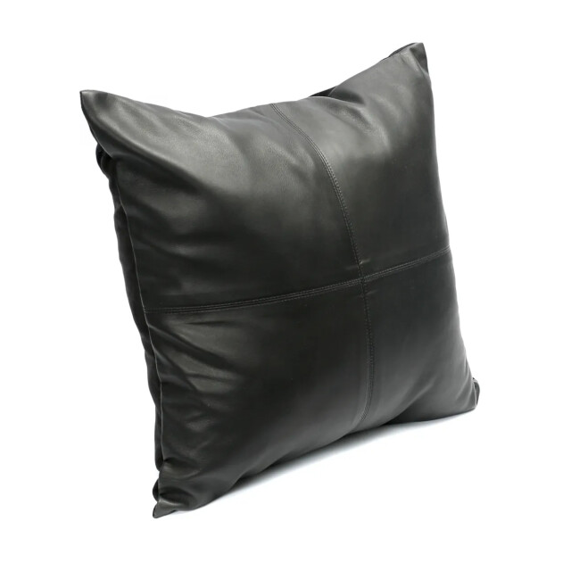 Bazar Bizar The four panel leather cushion cover black 40x40 INPG001B-40x40 large