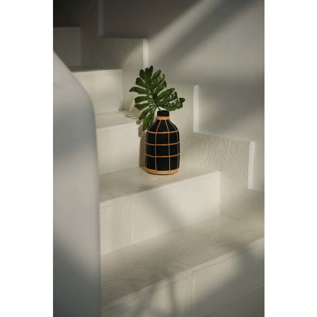 Bazar Bizar The whoopy vase black natural m JABR090BN-M large