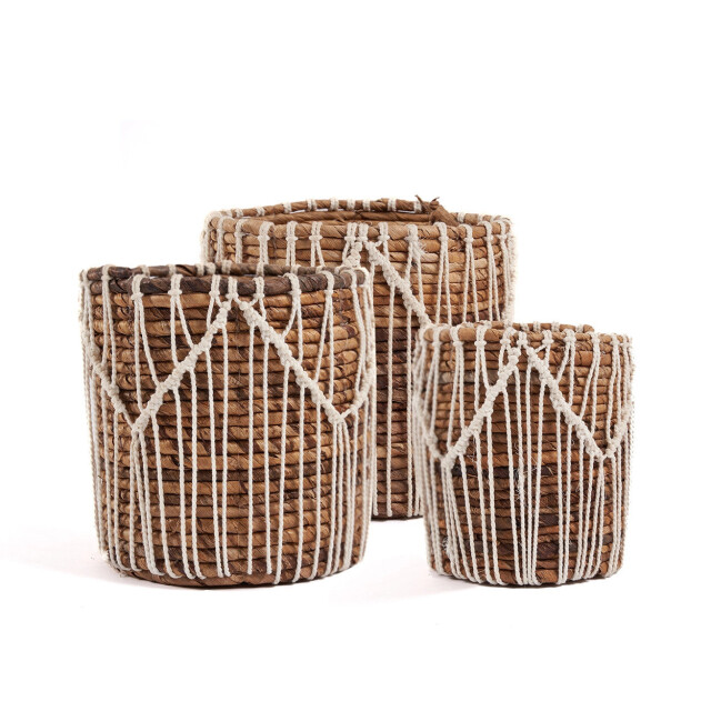 Bazar Bizar The macra-mazing basket natural white m JAAD006NW-M large