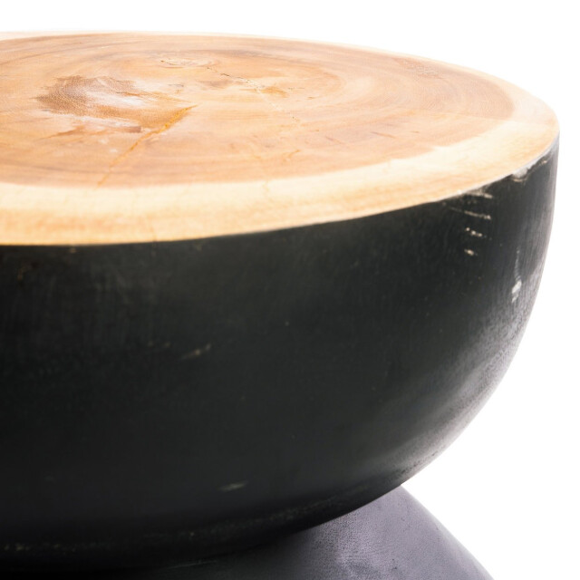 Bazar Bizar The kulun stool black natural JACI017BN large