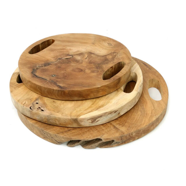 Bazar Bizar The teak root tray natural l JACA021N-L-40 large