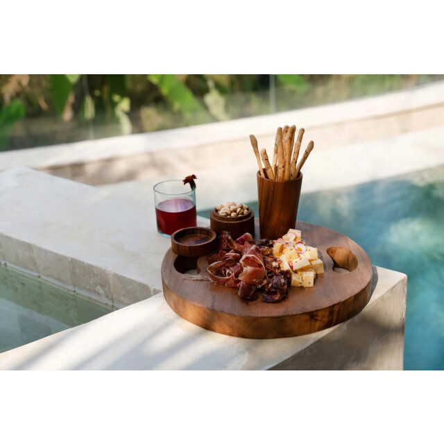 Bazar Bizar The teak root tray natural l JACA021N-L-40 large