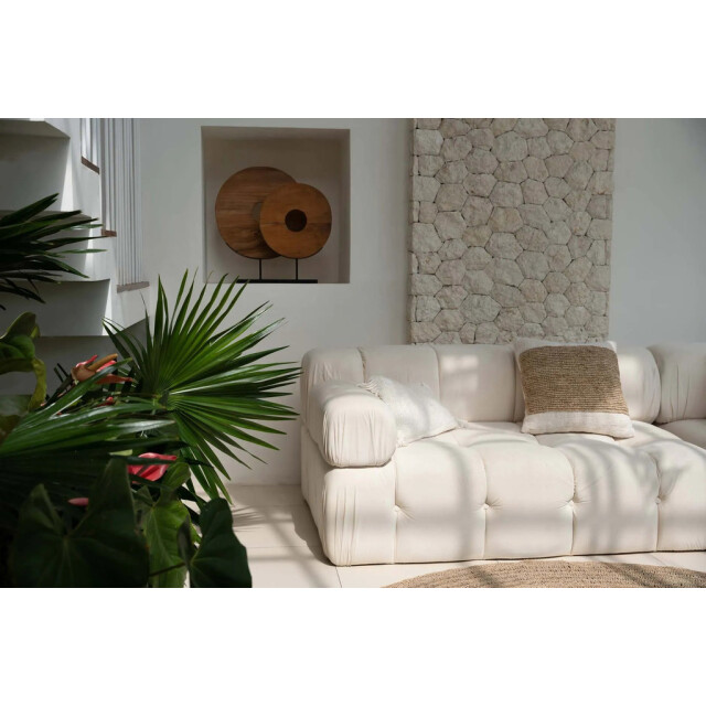 Bazar Bizar The raffia stamp cushion cover natural BARI007N-50x50 large
