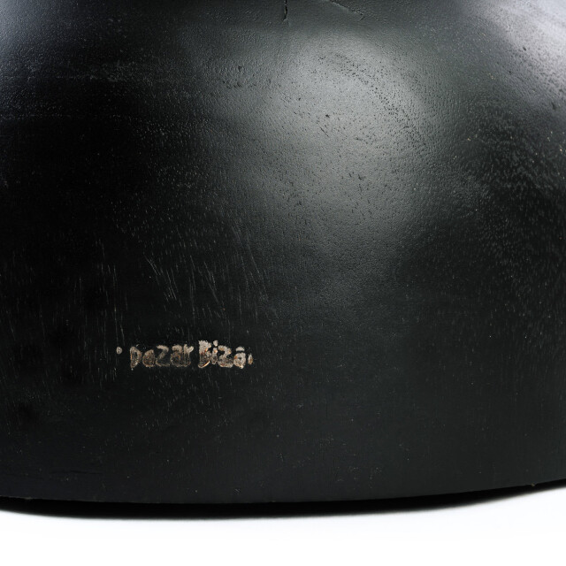 Bazar Bizar The karbun stool black natural JACI015BN large