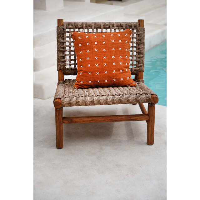 Bazar Bizar The zillion kiss cushion cover terracotta white BARI012TW-50x50 large